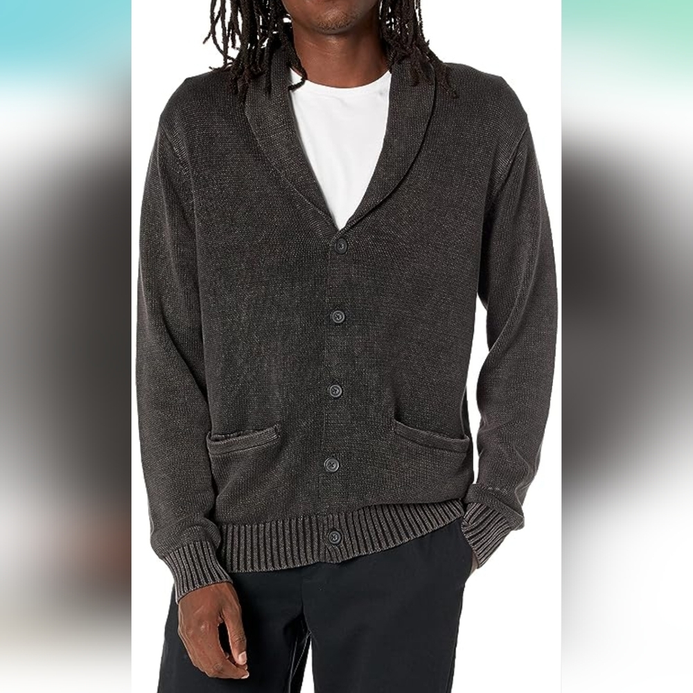 Men's Soft Cotton Shawl Cardigan Sweater